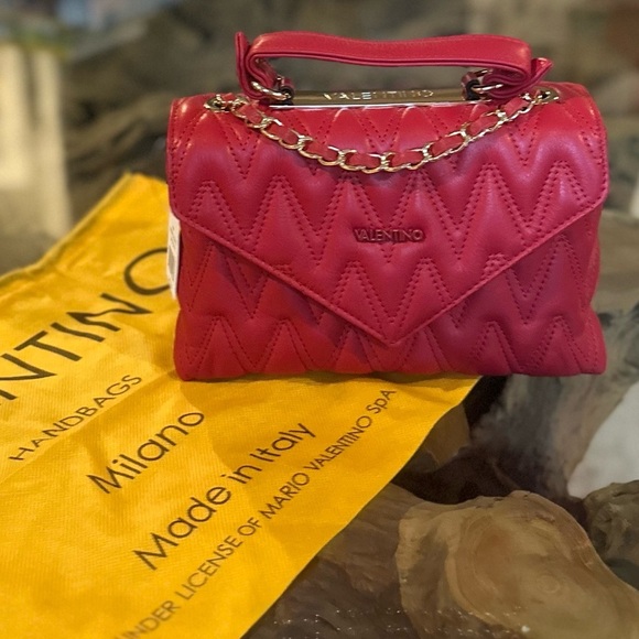 ‼️RARE‼️🎸💯AUTH. VALENTINO by MARIO V.🔥NWT🔥Lynn D Plate Leather Shoulder Bag - Picture 6 of 15